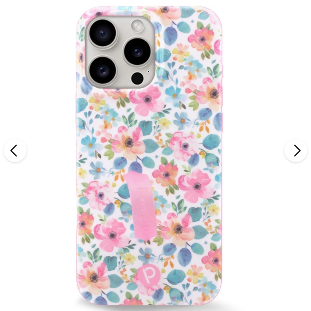 Loopy Case Floral Phone Case in Pink, Teal, White